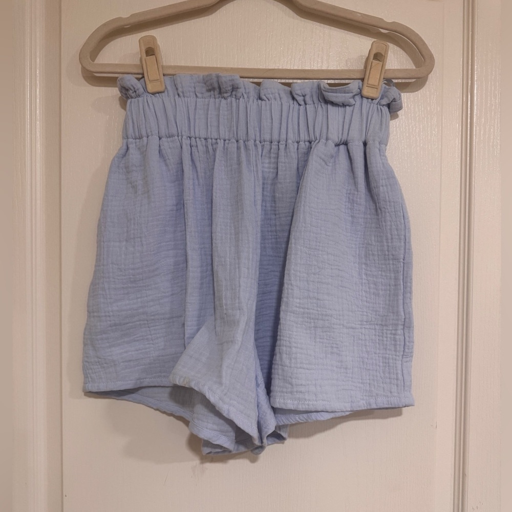 Mable blue paperbag shorts​​​​​​​​​​